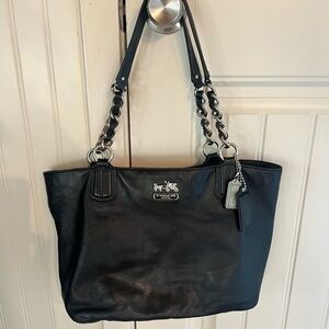 Coach Black Leather Shoulder Bag